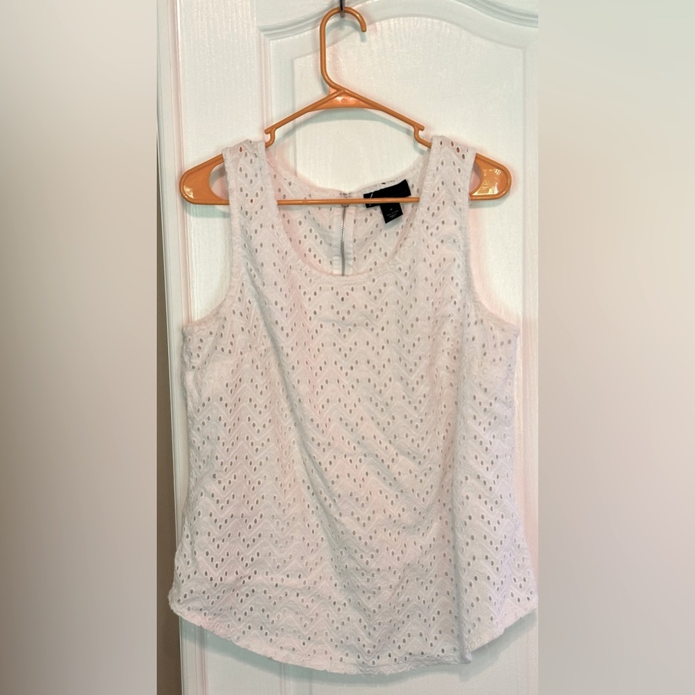 White, Sleeveless Blouse, Lane Bryant Size 16
